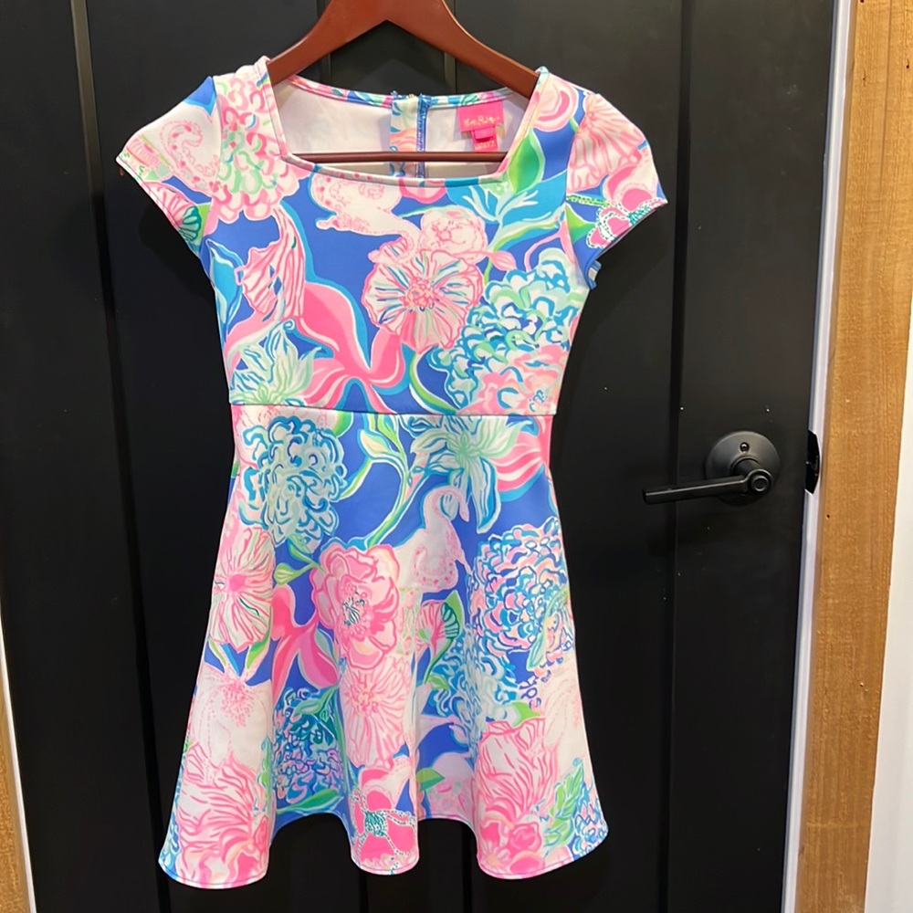 Lilly Pulitzer skater dress with pockets little girls size 10